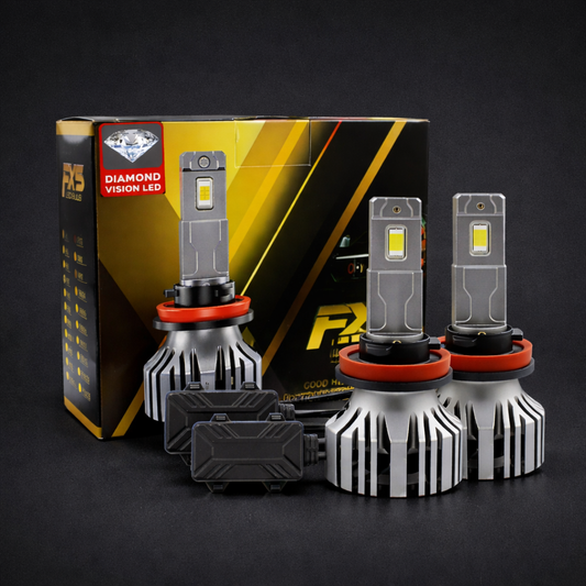 Diamond Vision LED FX5 LED Headlight Bulbs New for 2025 2026, 38000 Lumen, 140W Max Brightness LED, 6500K Pure White, Double Wide LED Chip, available in multiple sizes, Canbus